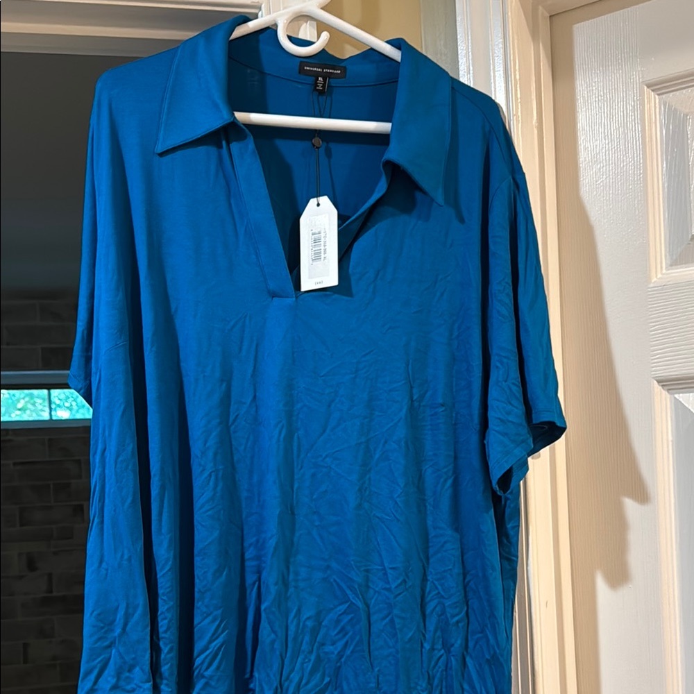 Universal Standard Vibrant Blue collar Shirt